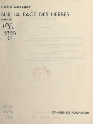 cover image of Sur la face des herbes